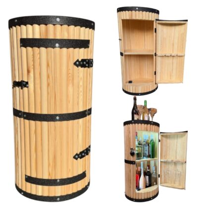 Barek Retro na alkohol beczka drewniana Pomysł na prezent dla mężczyzny na urodziny imieniny